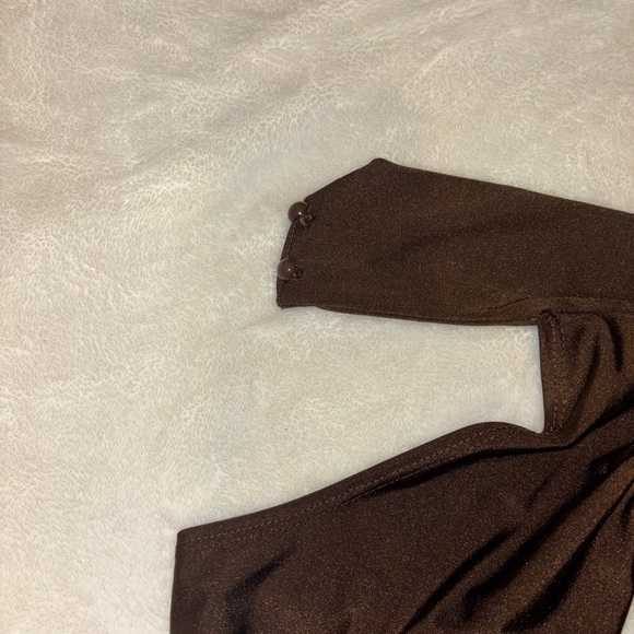 Fashion Nova 2 Piece Brown Halter Top & Skirt - Picture 2 of 4